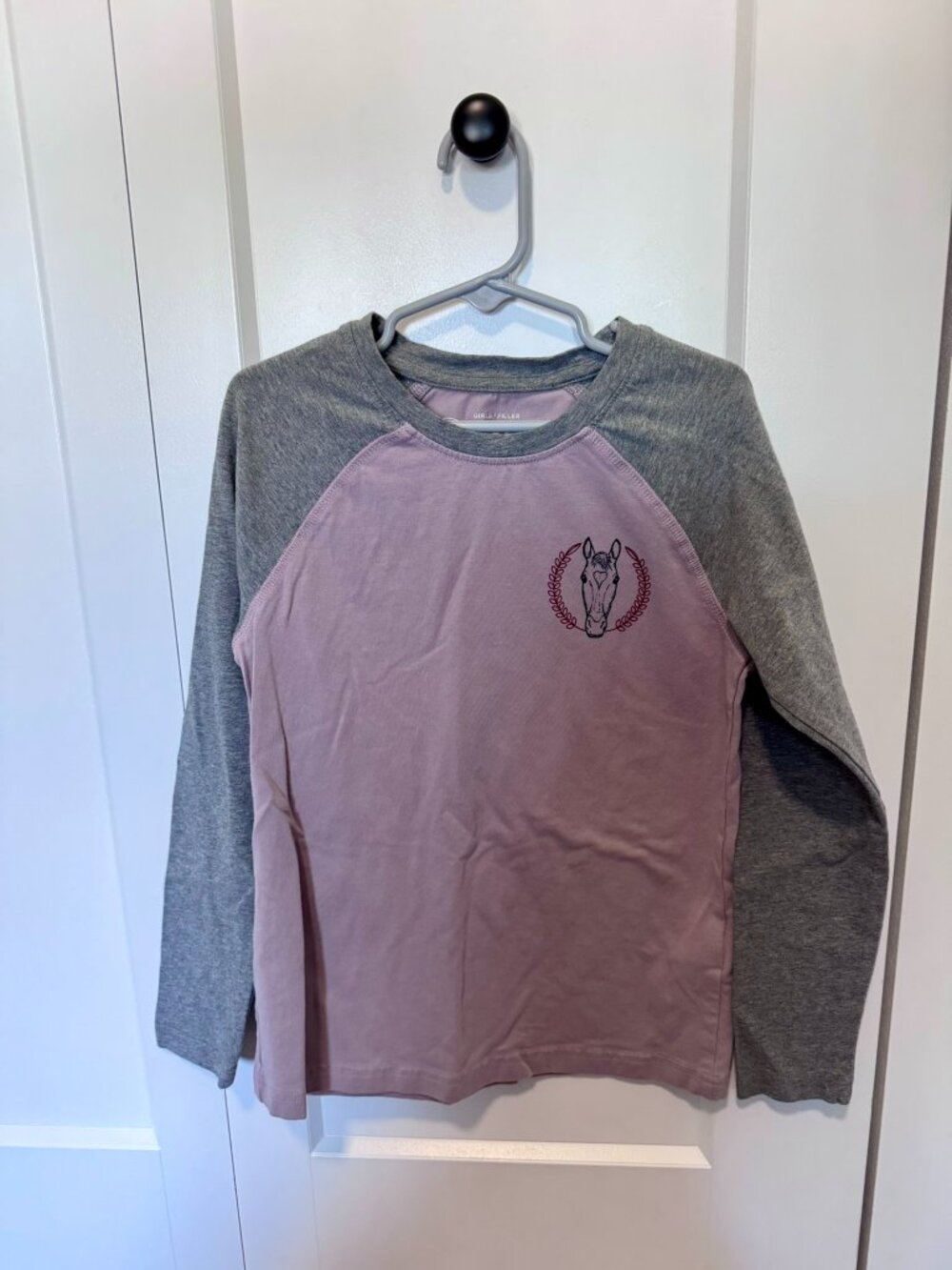 Ariat Youth Girl's Heart Star Purple Dove Long Sleeve T-Shirt